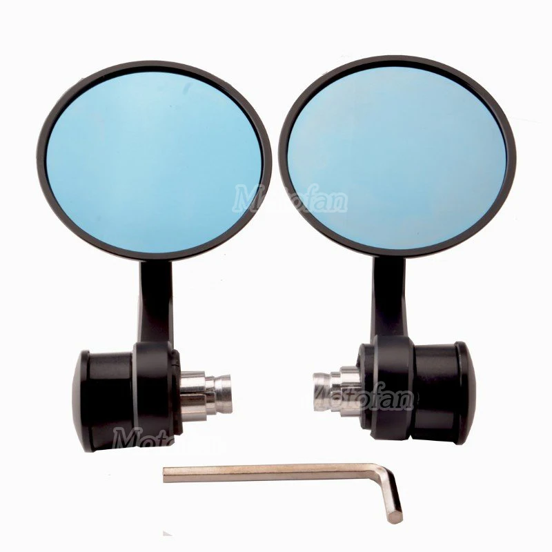 

Motorcycle Handlebar Bar End Mirrors Rearview Mirror Universal 7/8" Handle Round for Suzuki Honda Kawasaki Scooters DUCATI April
