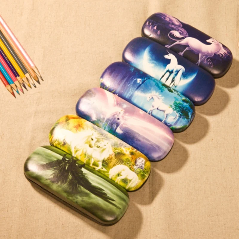 Чехол для очков Unicorn оригинальный кожаный чехол близорукости с 3d рисунком