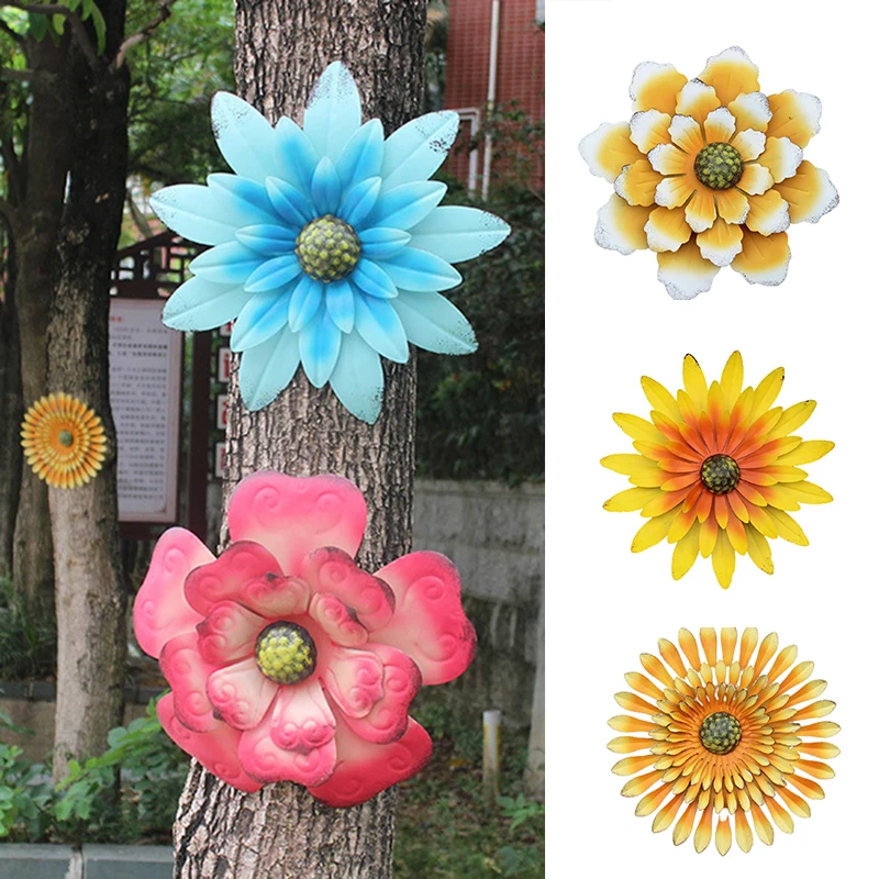 Цветок из кованого железа для виллы двора сада украшение стены подвеска