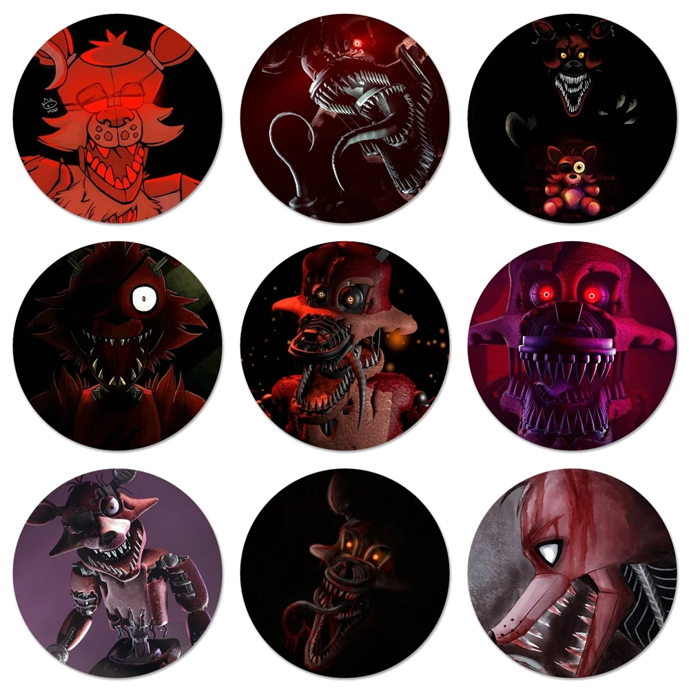 58 мм забавные плюшевые значки Fnaf значок металлические для украшения одежды и