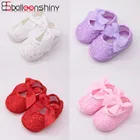 Balleenshiny детская обувь для маленьких девочек; Мягкие; Мягкая удобная женская обувь с плоской нескользящей подошве, модные летние сандалии с бантом детская обувь, новорожденные аксессуары