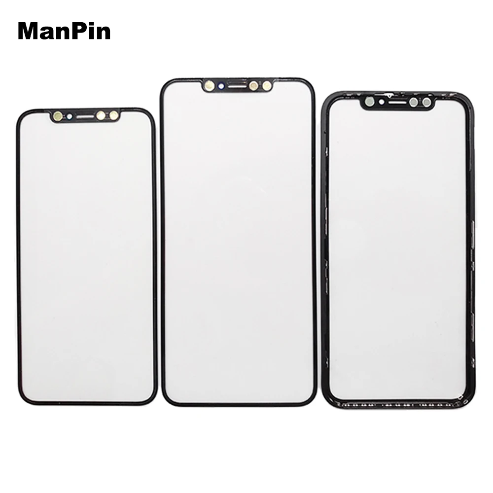 Glass with OCA for iPhone XS MAX X XR LCD Touch Screen Display Front Panel Replace Refurbish Mobile Phone Repair Parts Tools