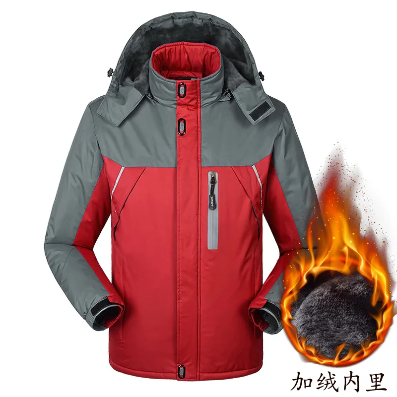 Бархатный плотный дождевик Мужская одежда с хлопковой подкладкой верхняя