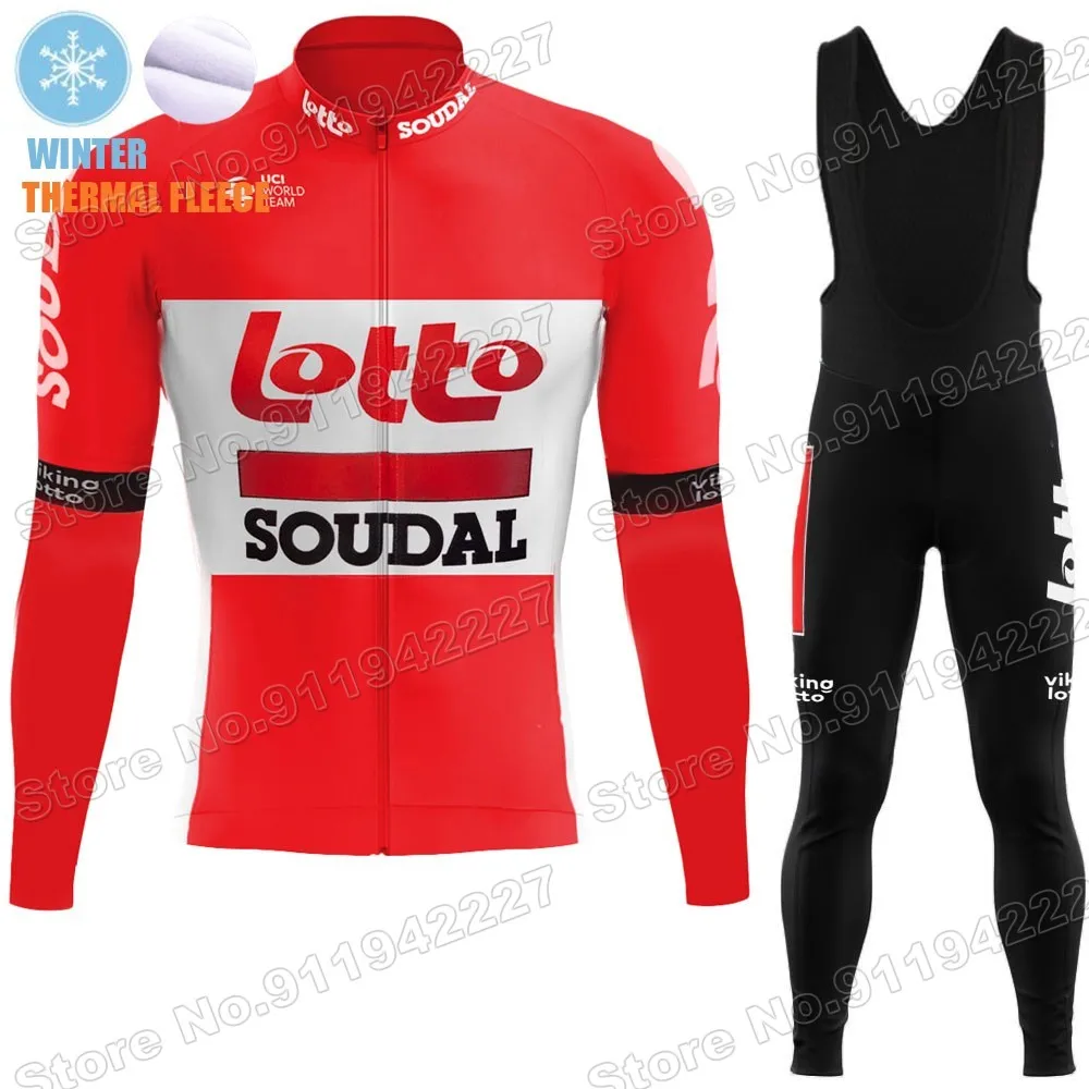 Комплект одежды для велоспорта Lotto Soudal 2022 зимняя одежда Мужская термальная
