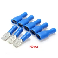 terminals 100pcslot blue female male insulated electrical crimp terminal connectors for electrical equipment and supplies