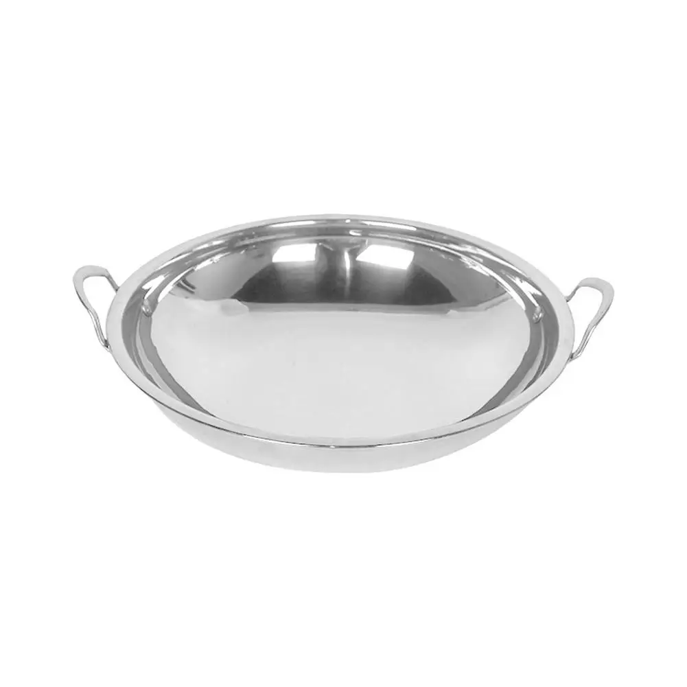 

Stainless Steel Everyday Pan Stir Fry Pan With Double Ear Multipurpose Potable Sturdy Cook Pots For Home Camping Cooking