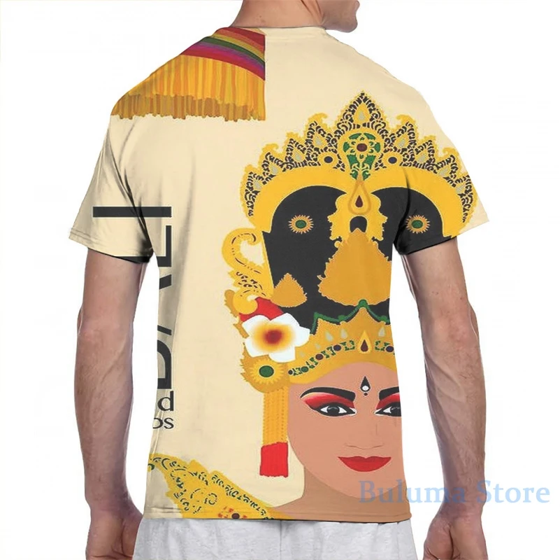 BALI Vintage Travel Advertising Print men T-Shirt women all over print fashion girl t shirt boy tops tees Short Sleeve tshirts | Мужская