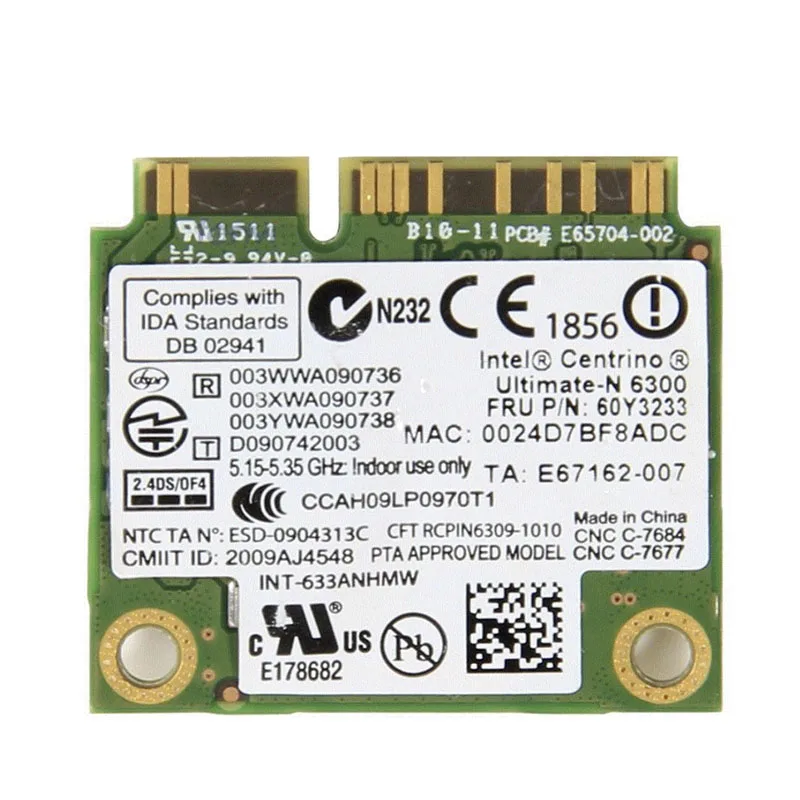 Ntel Final-N 6300 633 622ANHMW 6300AGN para IBM L512 T410 X201 T510 T410S W510 W700 60Y3232 SPS 572511-001 аккумулятор большой