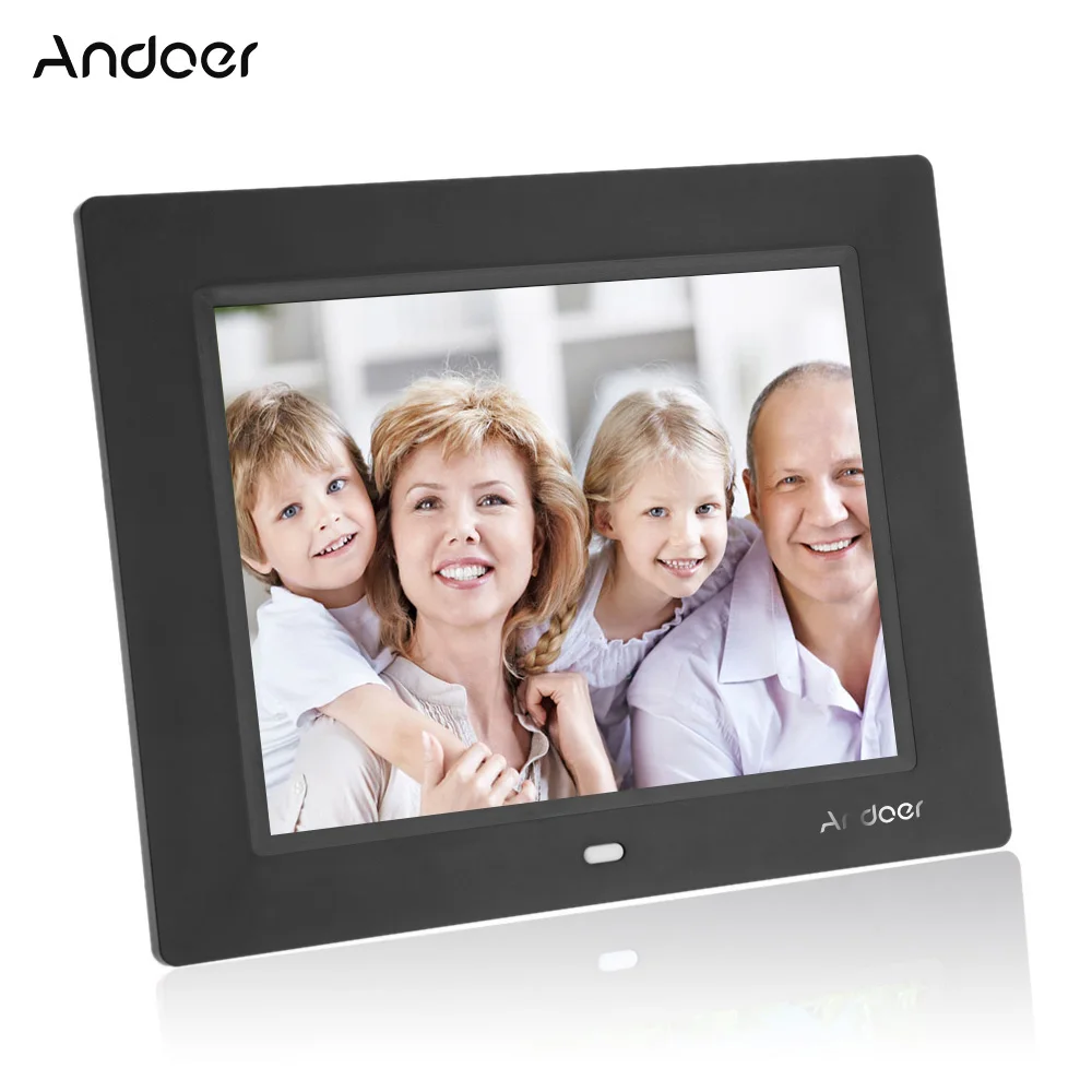 Andoer 8 ''ультратонкий HD TFT LCD Цифровая фоторамка Будильник MP3 MP4 киноплеер с
