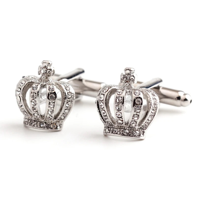 2020New мужские круглые запонки в виде короны украшение для рубашки свадьбы |