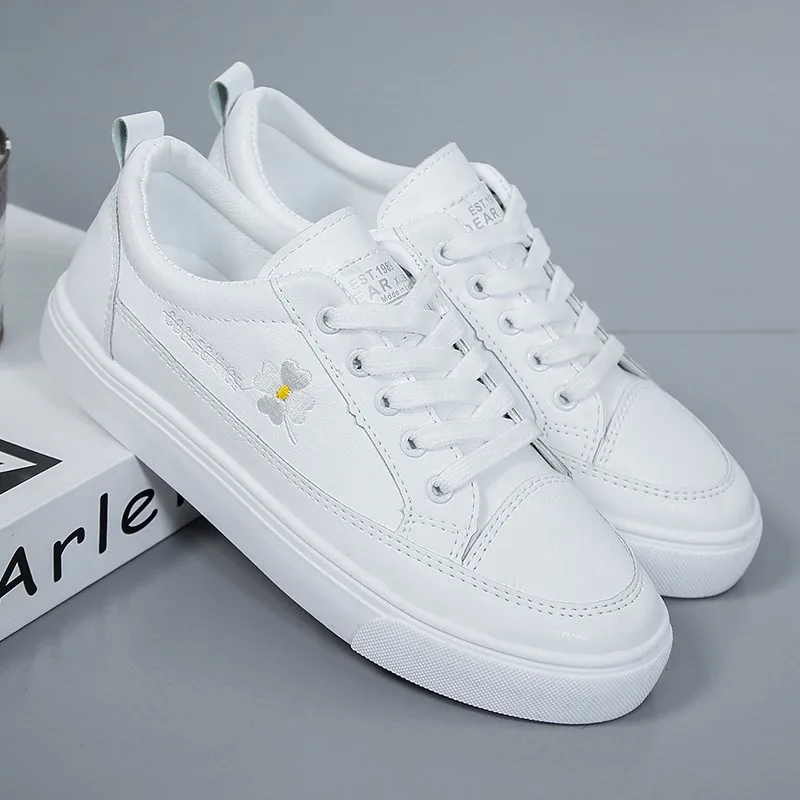 

Spring and Autumn New Luxury Shoes Women Designers White Sneakers Women Low-top Leather Thick-soled Casual Sports Shoes Women