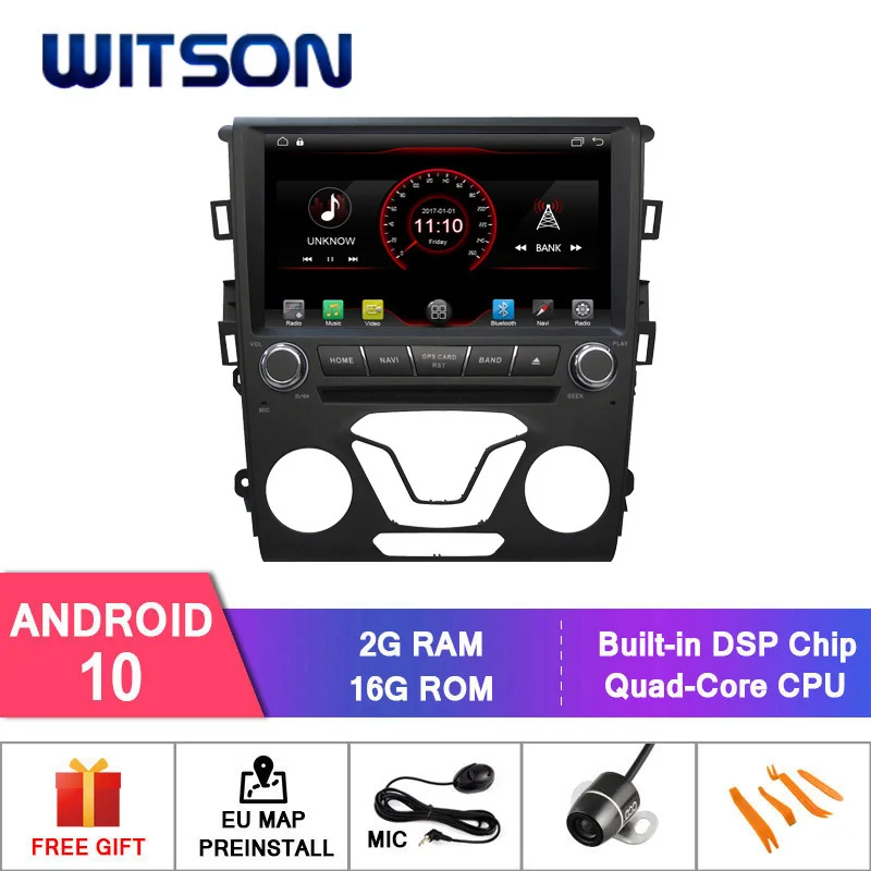 WITSON ANDROID 10 автомобильный DVD плеер для FORD MONDEO 2013 четырехъядерный Поддержка