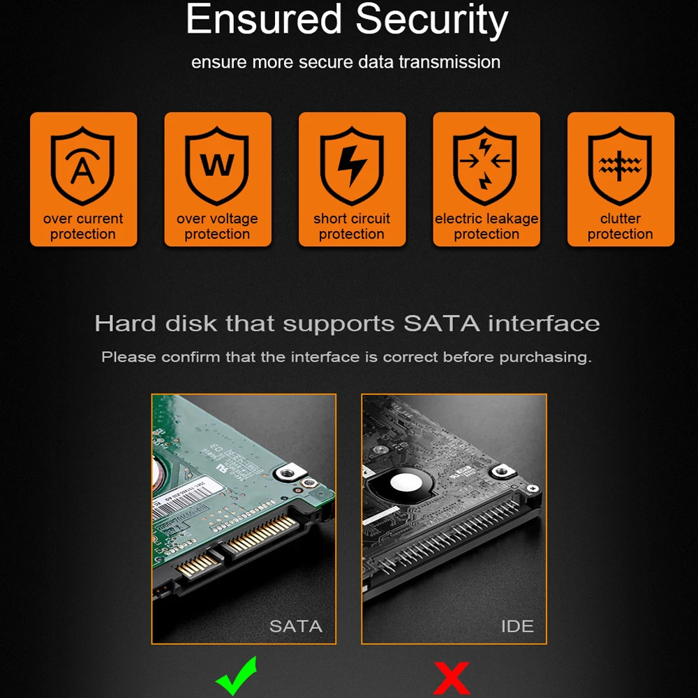 Корпус для жесткого диска DeepFox 2 5 дюйма SATA SSD чехол ноутбука Windows/Mac | Компьютеры и