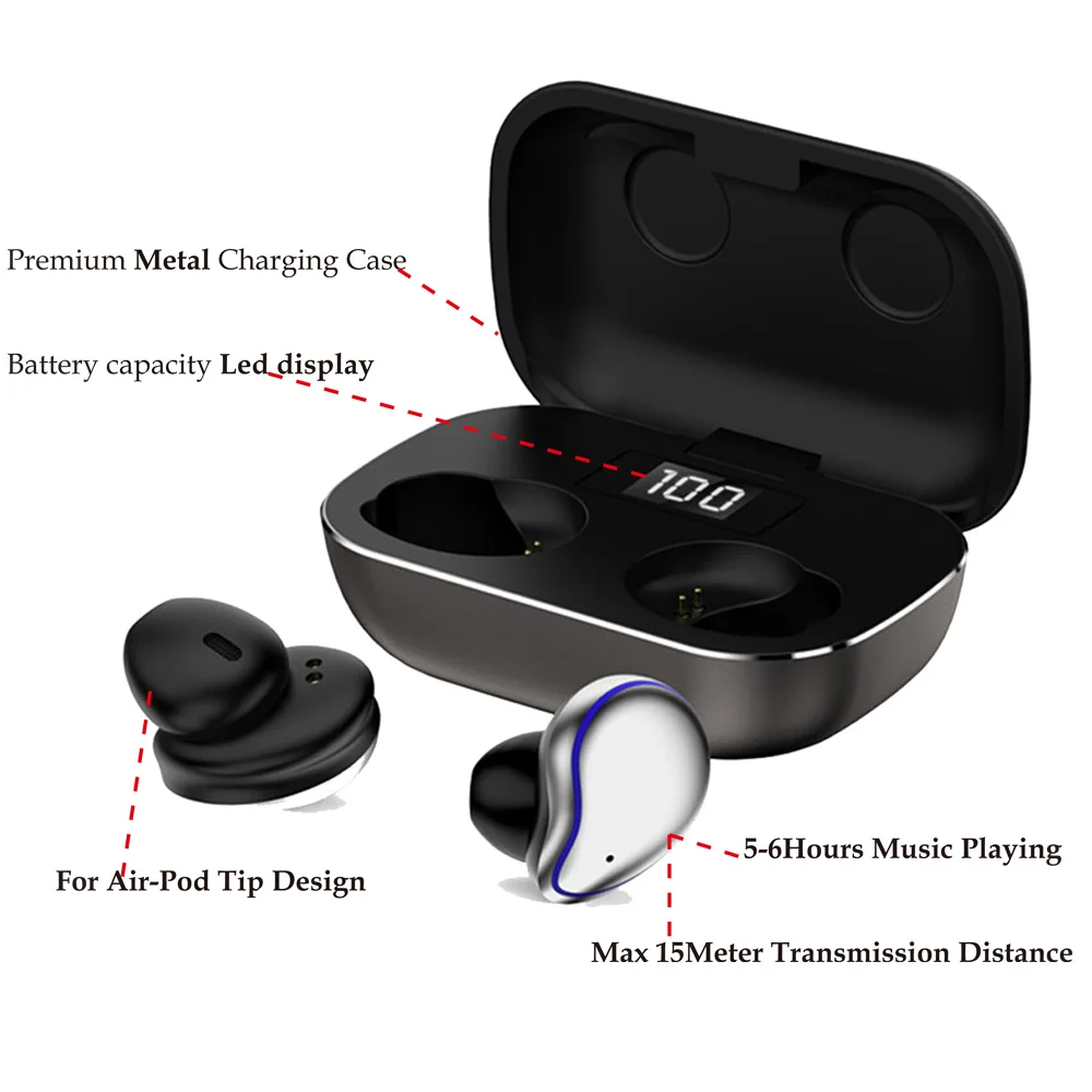 Hi Fi наушники с глубокими басами и шумоподавлением спортивные TWS Bluetooth
