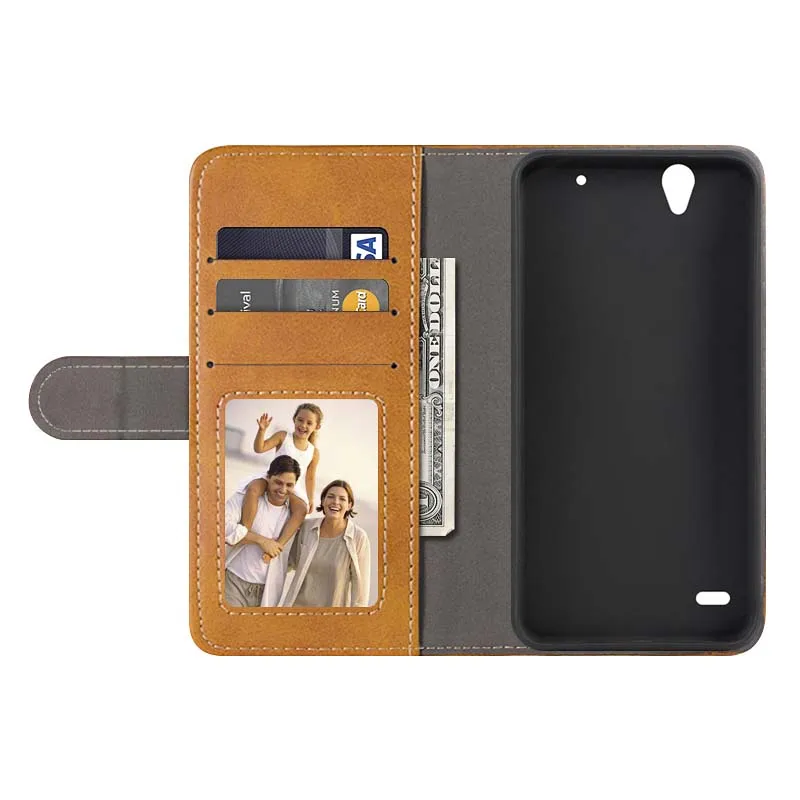 Откидной Чехол для Sony Xperia C4 деловой чехол роскошный кожаный с магнитом кошелек