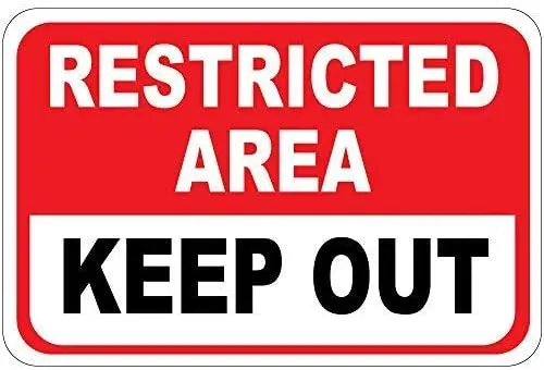

Restricted Area Keep Out Sign,Outdoor Decoration Garage Decorative Home Decoration Wall Sticker Art Painting