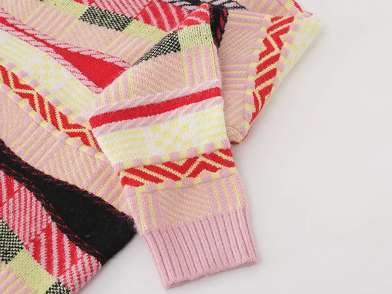 

Winter Women Sweater Korean Style O-Neck Knitted Warm color Pullover Long Sleeve Thick Warm Loose Knit Top Female Jumper Casual