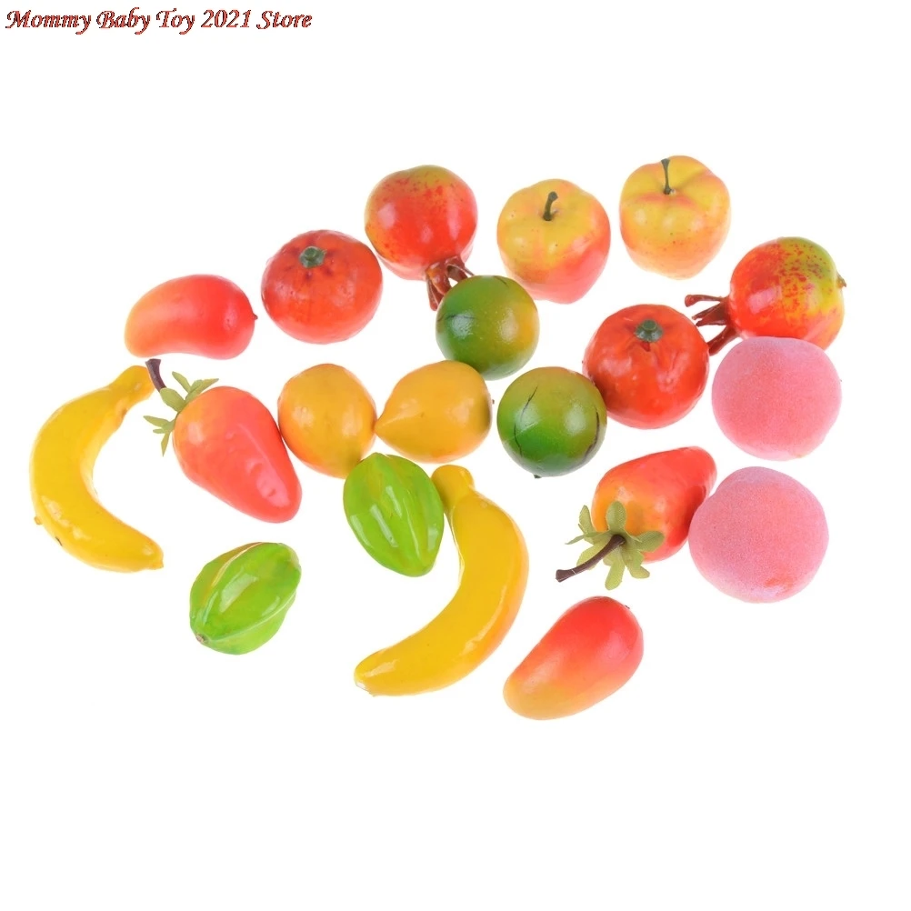 

10 Pieces/lot Mini Fruits Vegetable Food Doll Room Decor Kits Wholesale Dollhouse Miniatures Accessories
