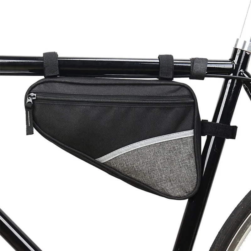 

MTB Bike Front Tube Frame Bag Large Capacity Triangle Polyester Reflective Quick Detach Outdoor Cycling Bicycle Bags