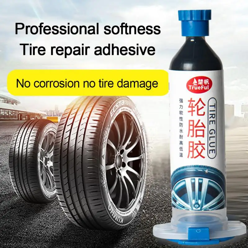 

30ml Tire Glue Repair Caulk Motorcycle Damage Strong Strips Stiring Auto Car Rubber Special Tubeless Repairing For Car MotoTSLM1