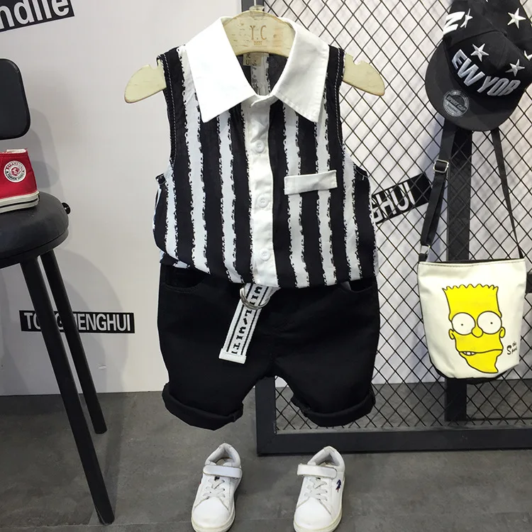 2 шт. летняя футболка и шорты для мальчиков на возраст 2-7 лет |