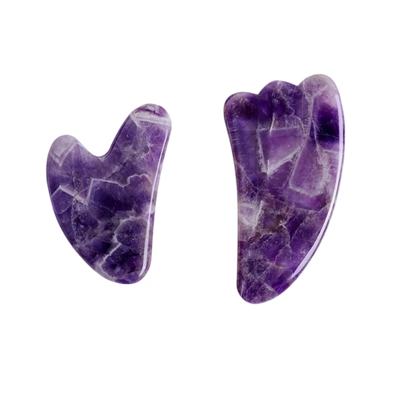 Массажер для лица гуашь аметист натуральный камень Нефритовый ролик набор гуаши