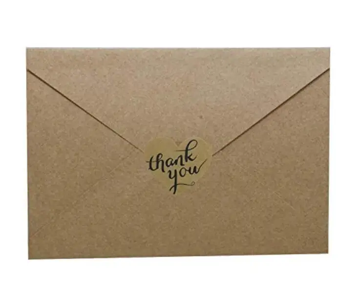 

Thank you seal sticker label "Natural brown kraft paper label love sticker gift bag and gift box sticker-500 sheets per roll1.5"