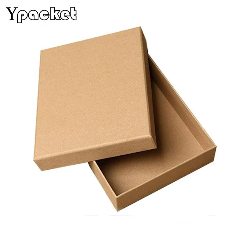 

(Custom)Rectangle jewelry organizer kraft paper boxes For Jewelry wallet Gift Box Holder Black and Brown 12x14x4cm 20pcs/lot