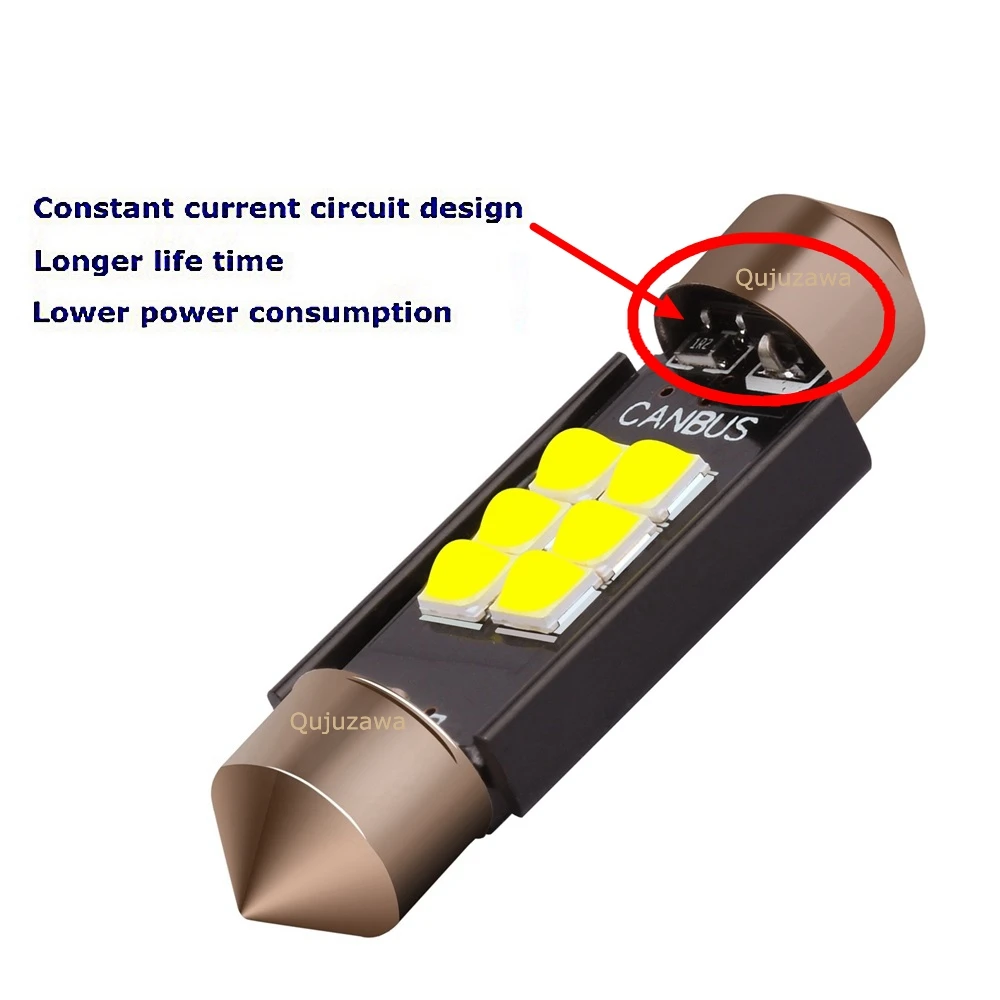 4 шт. гирлянда 31 мм 36 мм 39 мм 41 мм светодиодный лампы C5W C10W супер яркий светодиодный Canbus без ошибок авто Интерьер Doom лампа освещение для чтения в машине