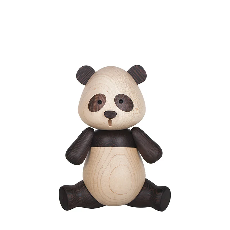 

Home Decoration Cute Panda Animal Accessories Creative Handicraft Wooden Toys Office Desktop Miniatures Christmas Figurine Gift