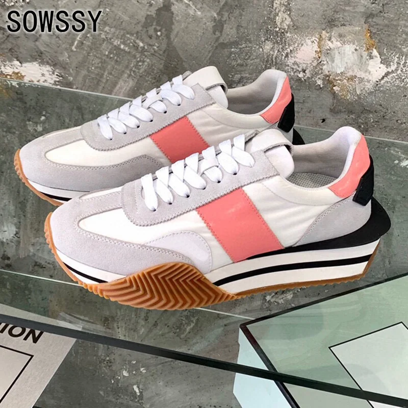 

2021 High Quality Autumn Winter Women's Sneakers Cow Suede Patchwork Design Lncreased Lnternal Unisex Shoes Lovers Casual Shoes