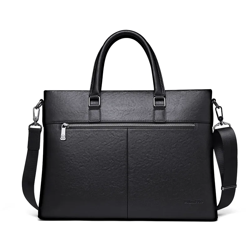 Men's Briefcased Genuine Leather Bag Luxury Fit 14inch Laptop Bag For Document A4 Breifcase Shoulder Bag PL203059