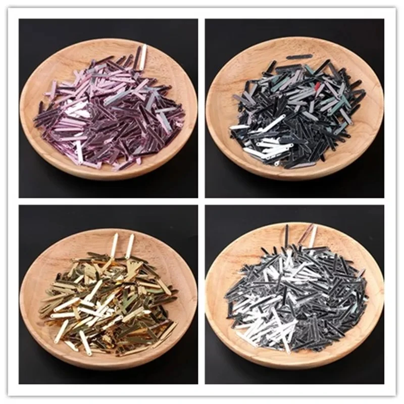 100Pcs/Pack 3*20mm Rectangle Bar Arrow Tip Sequins PVC Paillettes Sewing Wedding Craft DIY Lentejuelas Garment Accessories |
