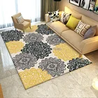 Новый черный серый желтый большой цветочный оконный решетка в китайском стиле для гостиной спальни кухни прикроватный коврик напольный коврик под заказ