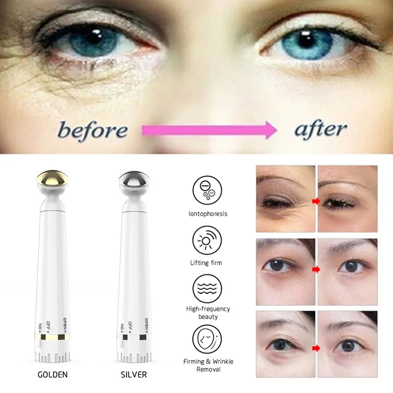

3 Colors 1PC 4Styles Women Portable Reomove Dark Circles Remove Eye Bags Eye Massager Electric Eye Massage Device