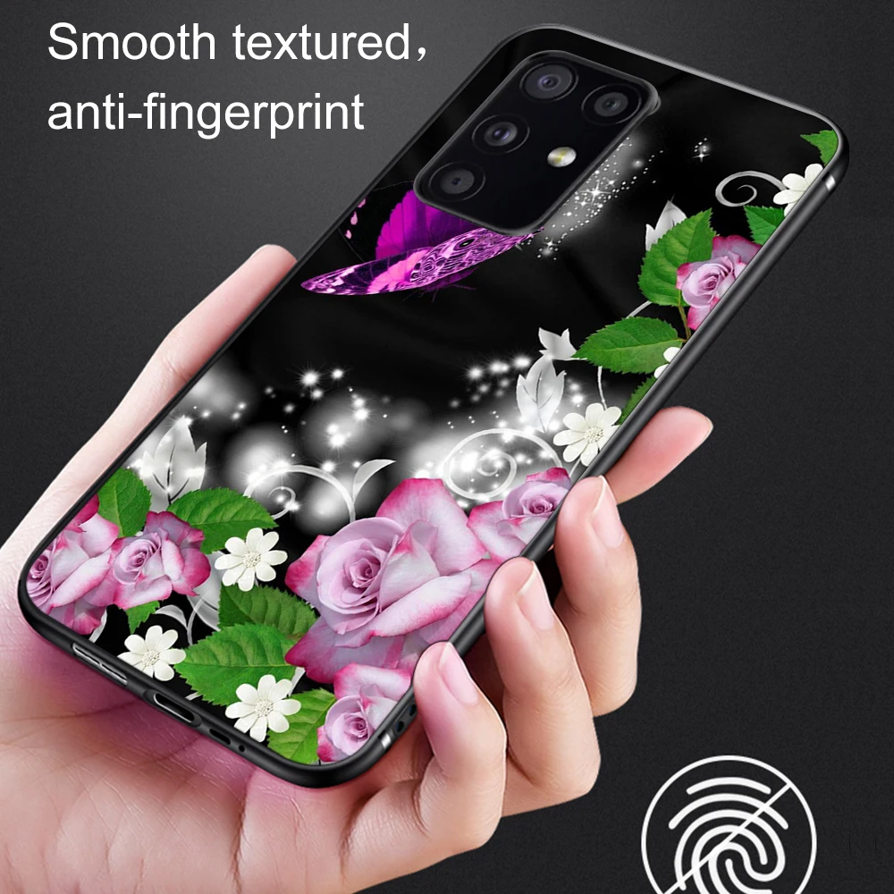

Flower Butterfly For Samsung Galaxy S21 A51 S20 S10 S9 S8 Plus Ultra S10e A50 A71 A70 A20E A41 NOTE 20 10 9 8 Plus Soft TPU Case