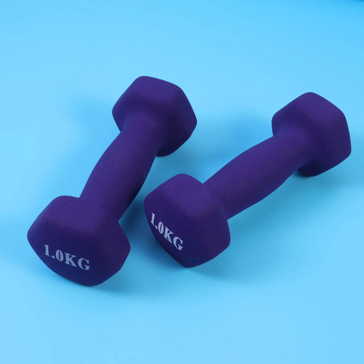 

One Pair Exercise Dumbbells Frosted Dumbbells Lady Barbells Hand Bar For Yoga Fitness Lose Weight Random Color (1kg)