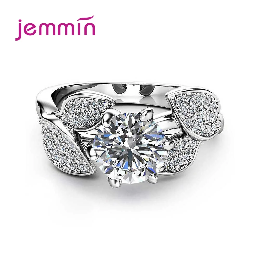 Кольцо с листьями растений женское элегантное обручальное кольцо из