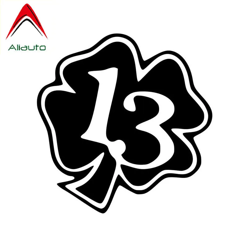 Aliauto креативные автомобильные стикеры 4 листа клевера Lucky 13 модные виниловые