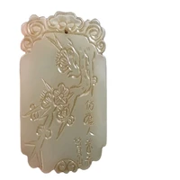 natural hetian jade hanging jade wares flowers birds jades with ancient style and old jades in xinjiang in qing dynasty