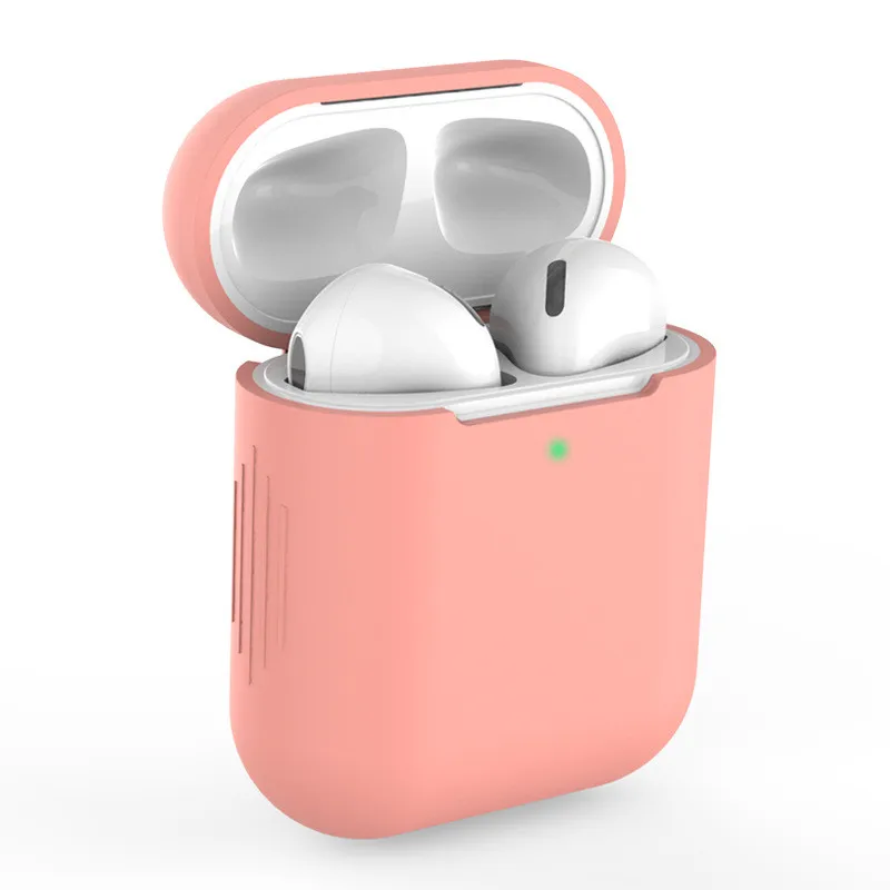 Оранжевый Силиконовый чехол s для Airpods 2 Airpods2 роскошный защитный чехол для наушников для Apple Airpods чехол 1& 2 противоударный чехол s - Цвет: Оранжевый