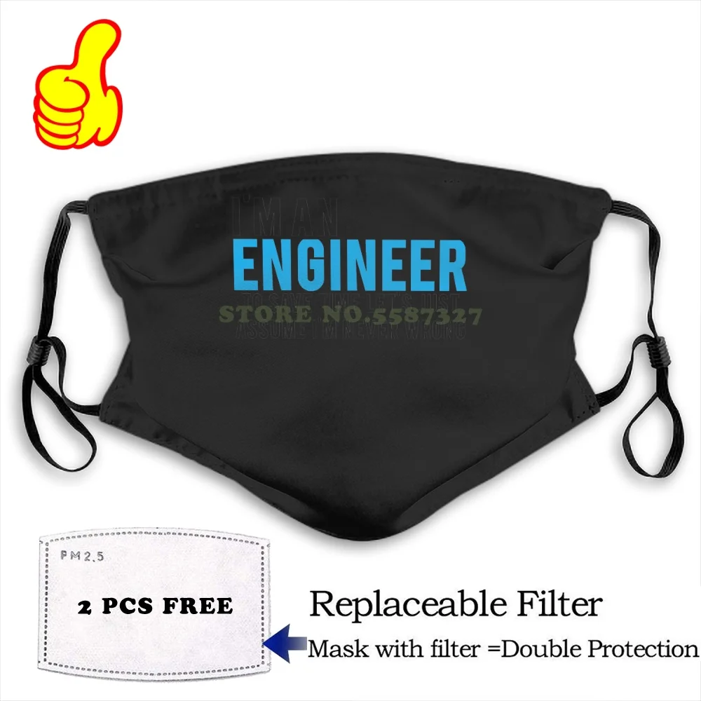 Маска для лица Trust Me Im An Engineer против пыли с фильтром мужчин женщин детей девочек