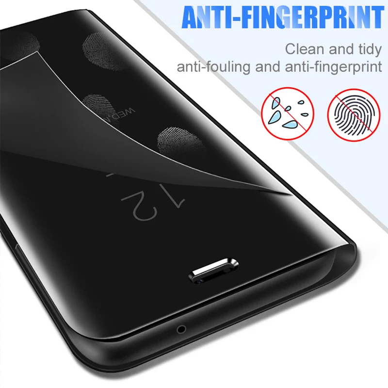 Зеркальный кожаный флип-чехол для samsung galaxy A50 A70 A30 A20 A20E A60 A40 A10 2019 чехол-подставка