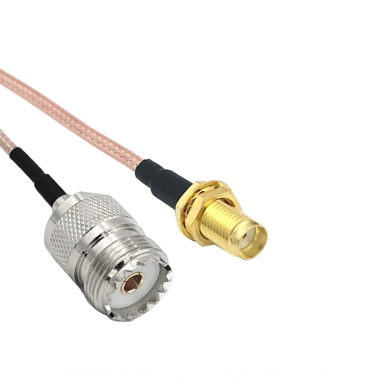 

UHF SO239 mujer PL259 a SMA enchufe hembra de crimpado adaptador RG316 Cable Pigtail