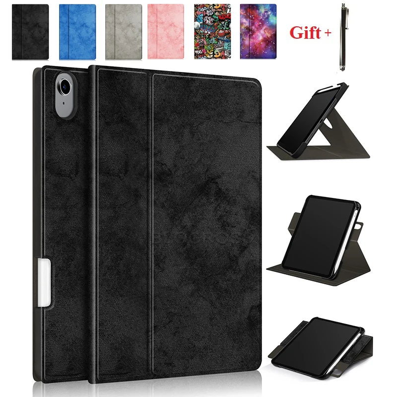 

2021 чехол для планшета iPad Mini 6, чехол с держателем для карандашей, вращающийся на 360 градусов чехол-подставка, поддержка 2-го поколения, зарядка...