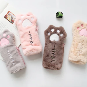 Чехол-Карандаш s Cat Kawaii, сумка Estojo Escolar, плюшевая ручка, чехол Trousse Scolaire Fille Claw Piornik, чехол-карандаш, милый чехол-карандаш