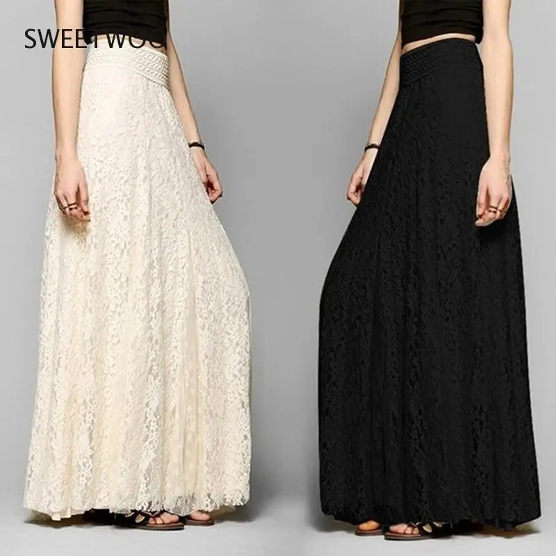 

Women's Solid Color Skirts Fashion Silver High Waist Party Wear Long Skirts Women Pleated Skirts New Women's Ladies Long Summer