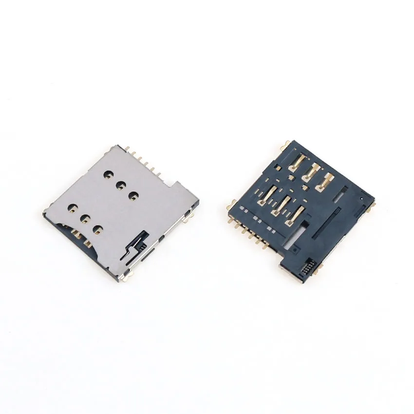 Cltgxdd 100 шт. высокое качество 6pin push micro sim карты Разъем Держатель Замена слота разъем Sim слот, Массовая