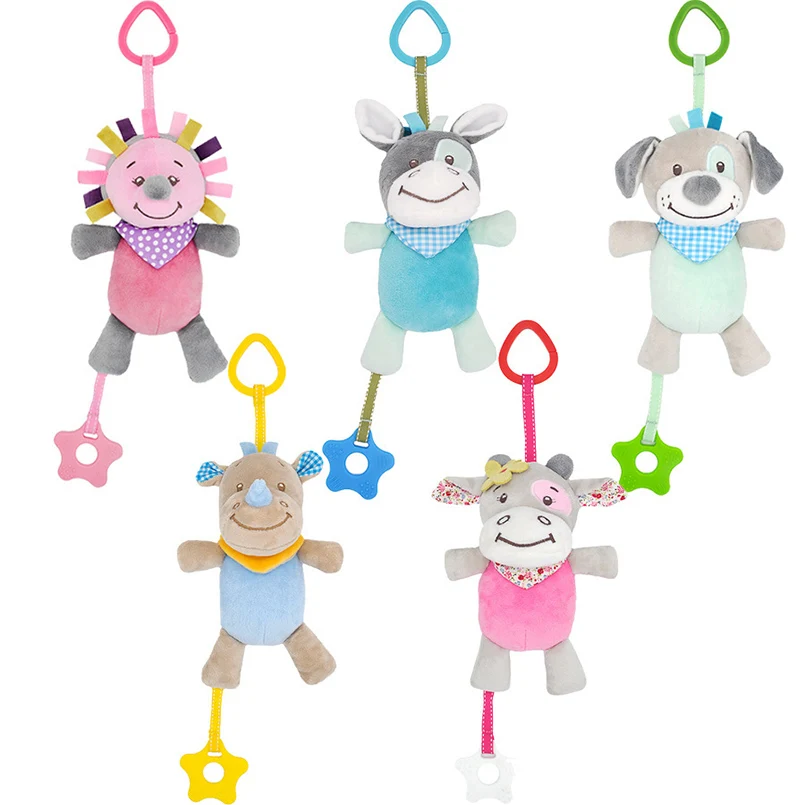 

Cartoons Anime Baby Rattles Toys Bed Bell Plush Toys Cute Educational Teether Baby Rattles Toys For 0-12 Months Toddler Toys