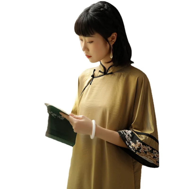 

New improved national fashion cheongsam dress in spring and summer of 2021
